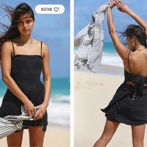 Free People Go Get Em Skort Romper in Black